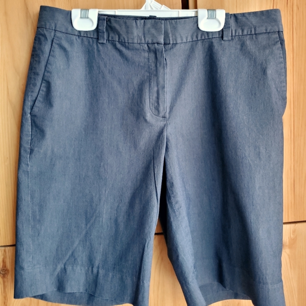 Brooks Brothers Women's Blue/grey Cotton Blend Dress Shorts size 8